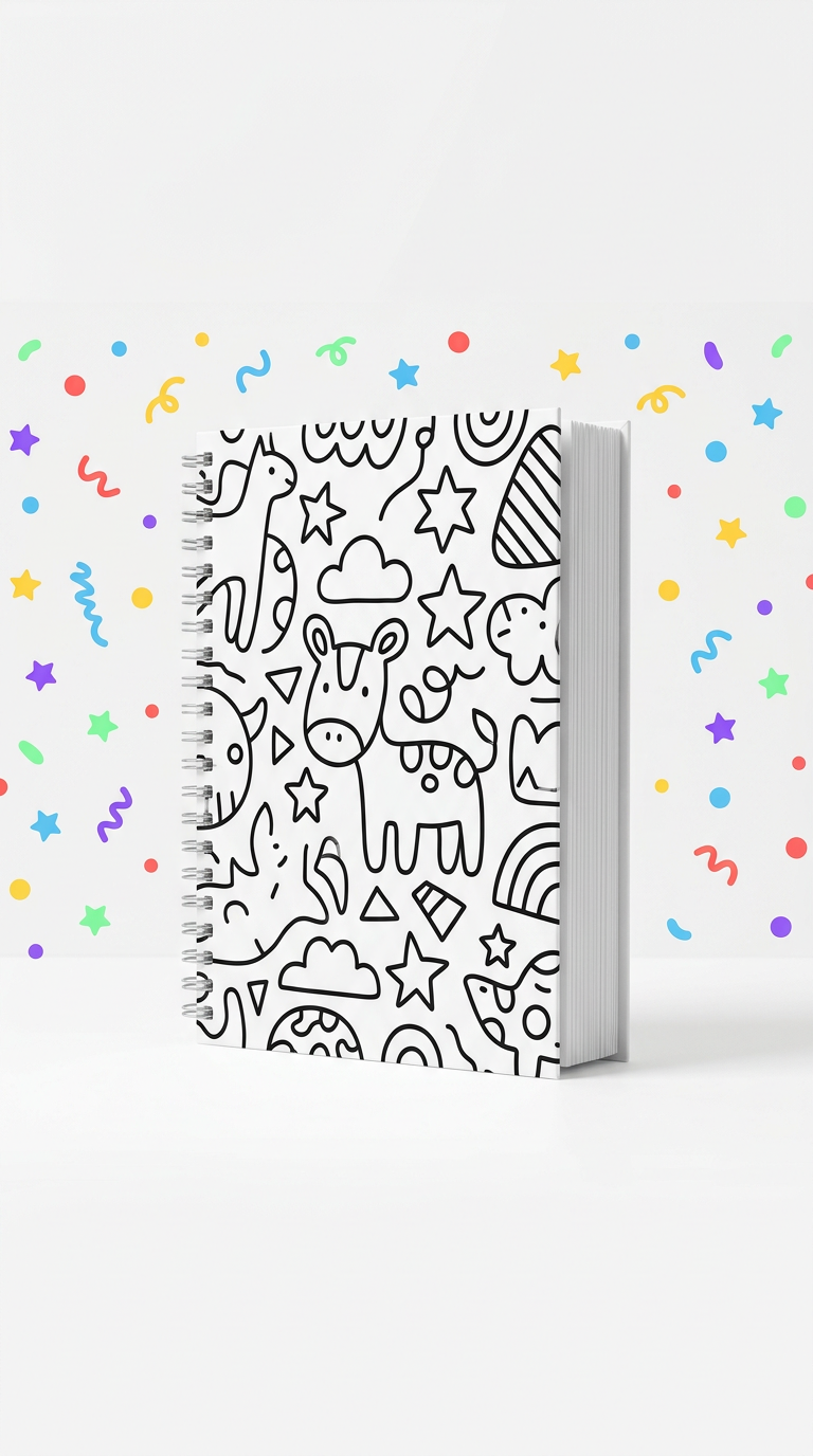 Customizable Coloring Book with Name Pages
